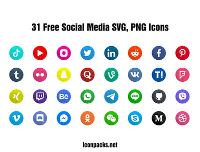 41 Free Social Media Brand SVG, PNG Icons design free resources freebies icon pack icon set icons instagram png icons social media svg icons tiktok vector