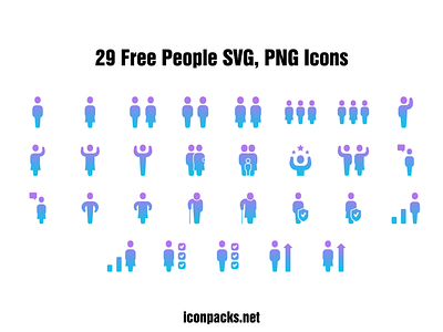 29 Free People SVG, PNG Icon Set