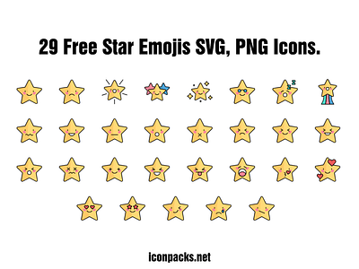 29 Free Star Emojis SVG, PNG Icons