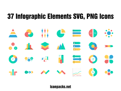 37 Free Infographic Elements SVG, PNG Icons design free resources freebies icon pack icon set icons infographic png icons svg icons vector