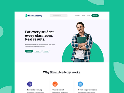 khan Academy Website Redesign