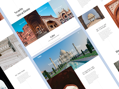 Tourism Website Design - Taj Mahal design india landign page travel uidesign website website design