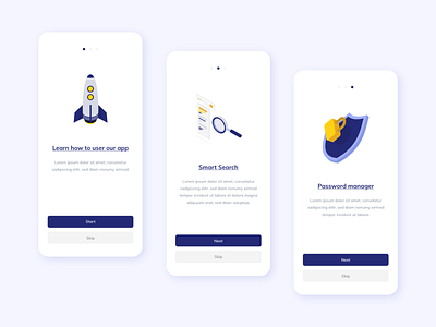 Onboarding - Mobile UI Design 3d adobe xd app app design application behance graphic design graphicdesign inspiration launch mobile onboarding ui ui mobile uidesigner uitrends uiux userinterface uxdesign vector