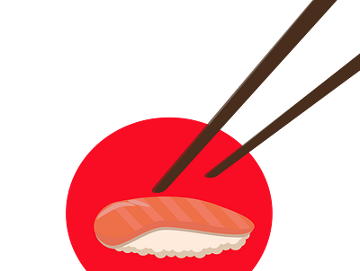 Sushi roll RED1 01 art design flat graphic design illustration illustrator minimal vector web website