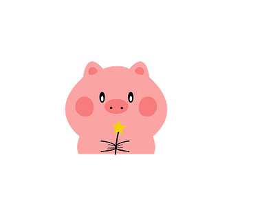 Little piggy art design flat graphic design illustration illustrator minimal vector web website