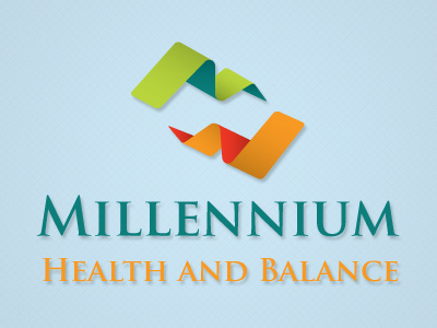 Millenium Health and Balance Logo balance health care logo design