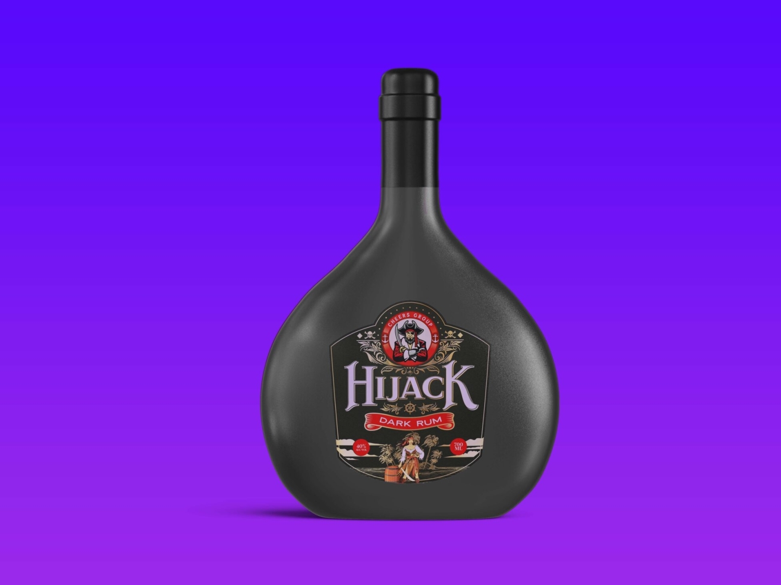 Download Hijack Latest Dark Rum Bottle Mockup By Jayshri On Dribbble