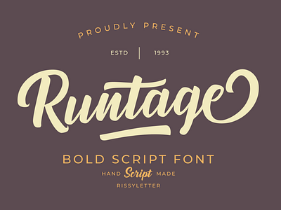 Runtage Bold Script