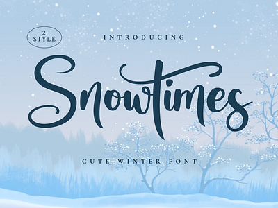 Snowtimes Font bouncy branding calligraphy funny handwritten logo quirky quote snow snow font snowtimes winter winter font