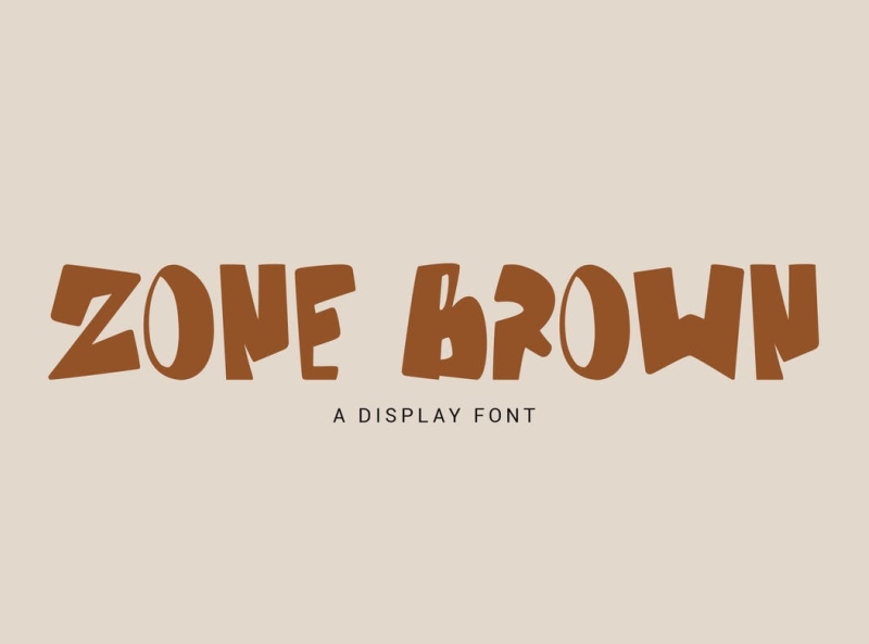 Zone Brown Font bold cartoon design display envato font font design handdrawn handwritten karate kungfu logo magazine otf playful poster product sport taekwondo text