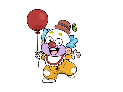 Happy Clown art artwork cartoon character character design clown design doodle drawing envato envatomarket festival funny graphic graphicriver happy illustration job kid male