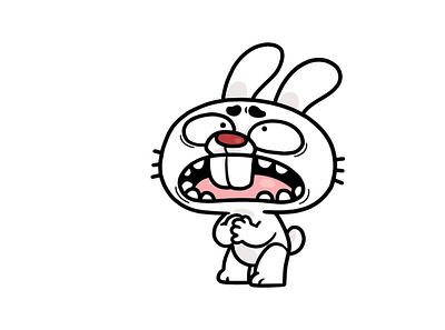 Begging Bunny art artwork beg bunny cartoon character character design design doodle drawing envato envatoelements fur graphic illustration mammal nature rabbit