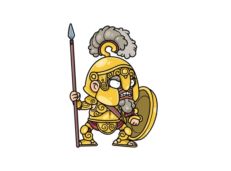 Centurion army artwork cartoon centurion character character design commander design doodle drawing envato envatoelements gladiator graphic illustration male roman soldier spear vector