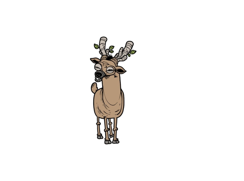 Deer animal artwork cartoon character character design deer design doodle elk envato envatoelements graphic herbivore horn illustration nature vector venison