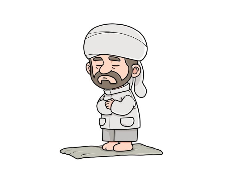 Arabian Companion Vol 1 arab artwork cartoon character character design companion design doodle envato envatoelements friend graphic illustration islam male muslim pray religion resident vector