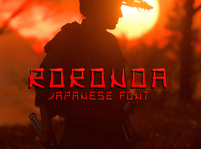 Roronoa - Japanese Font artwork asian brand brush chinese design font graphic handdrawn ink japanese kanji katana logo movie otf samurai slash sword ui