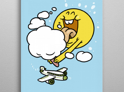 Ice Cream artwork character design cloud design doodle drawing flyer graphic icecream illustration plane poster sky sun