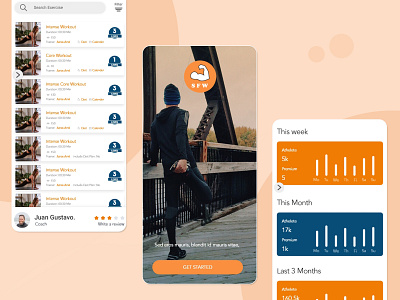 SFW Fitness Mobile App Design.