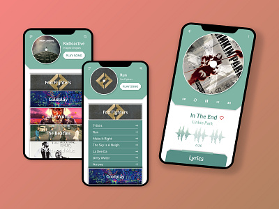 Music Player App Interface app dailyui dailyui009 green mobile music music player ui user experience user interaction ux vinyl