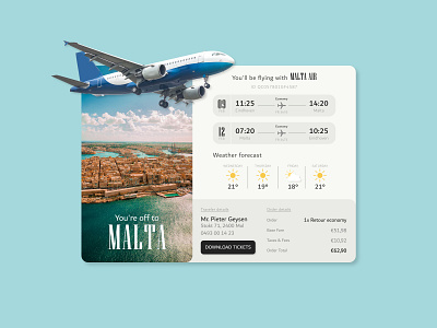 E-mail Receipt for a Booked Flight dailyui dailyui017 email email receipt flight plane receipt travel web