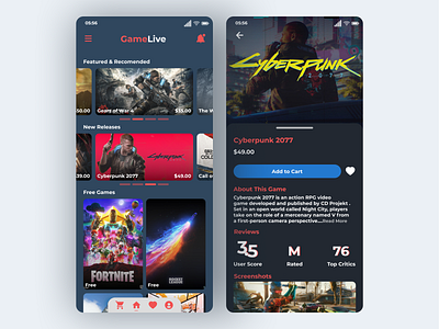 Simple Gamestore Design | GameLive design design app designer epic games freelance freelancer game games gamestore ui ui design uidesign uidesigns uiux uiuxdesign uiuxdesigner ux ux design uxdesign uxdesigns