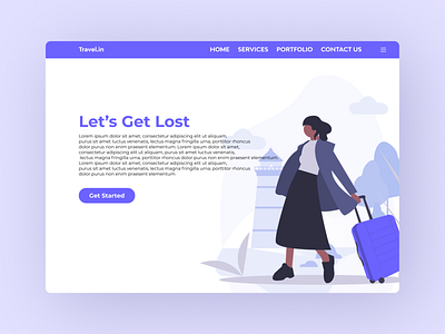 Simple Travel App Landing Page | Travel.in