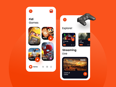 Online Game App UI 3d design inpirations 3d interface fidisys game app game app ui ui ux ui trends uidesign uigame uitrend ux trends uxdesign