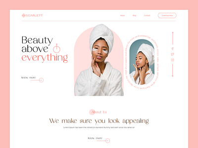 Beauty & Spa Salon beauty hair spa haircut landing page landing page design minimal minimal design modern modern landing page salon salon landing page trending trendy ui design