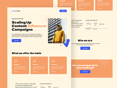 Influencer Social - Landing Page Concept concept landing page content design hire influencer influencer influencer landing page landing page modern design modern landing page social social media social media landing page trending trending landing page uidesign