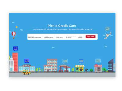 Credit Card Market Place Landing Page credit card landing page market place web design