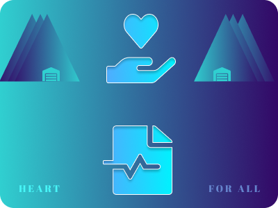 Heart for all UI Design banner branding colorful design figma figmadesign flyer fundraising graphic design heart illustration logo product design ui ux