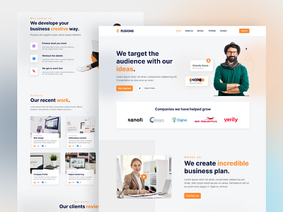 Marketing Agency Landing Page UI Concept.