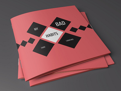 My Bad Habits - Infographic diary after effects animation booklet chart design graphic design indesign infograph infographic infographic design layout minimal page layout pages red vector