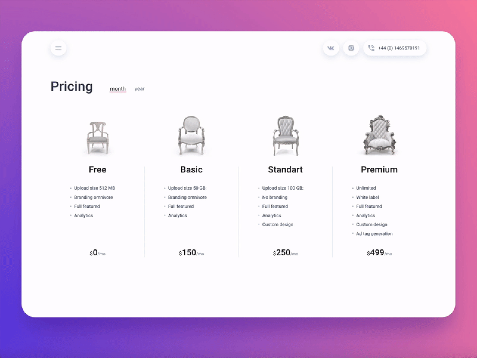 Pricing Tags designs, themes, templates and downloadable graphic elements  on Dribbble