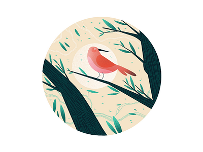 Little Bird animal art bird digital digital illustration drawing home illustration illustrazione leaves nature