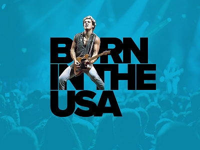 Born in the USA bruce bruce springsteen typography usa