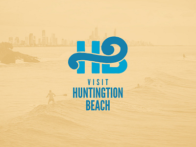 Visit Huntington Beach huntington beach logo surf waves