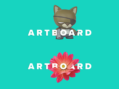 Artboard App artboard flower kitty logo typography