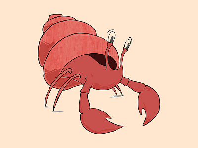 Crabby crab illustration red