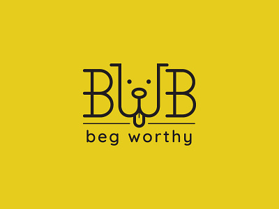 Beg Worthy Bandana dog logo yellow