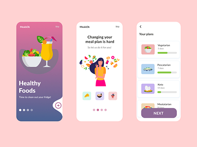 Meal Planning challenge design meal onboarding plan product design ui ux design