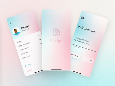 UX/UI Mobile app design– Bridge app app design bachelor thesis brand identity bridge gender gender dysphoria graphicdesign mobile mobile app ui design uxui visualidentity