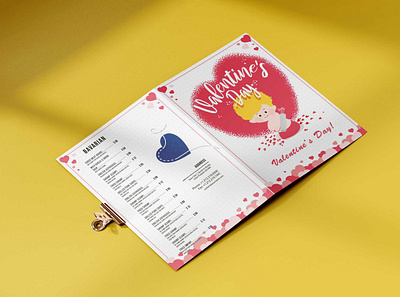 Cute Valentine Party Menu Design Template best design download free good mockup new psd psd mockup