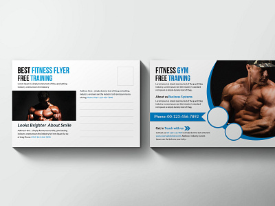 Sports & Wellness Postcard Design Template best design download free get good graphicdesign mockup new psd psd design psd download psd mockup