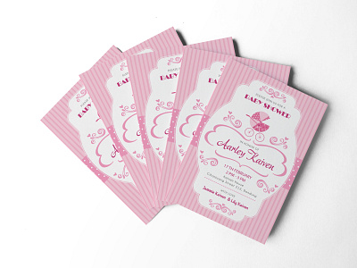 Girl Baby Shower Invitation Design Template best design download free get good graphicdesign mockup new psd