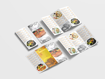 Chinese Restaurant Tri-Fold Brochure Design Template