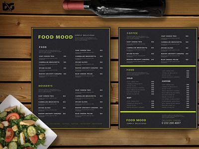 Premium Clean PSD Menu Template