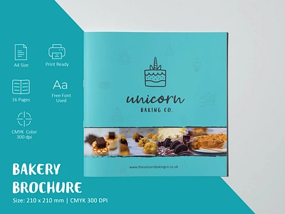 Square Brochure Design | Bakery Brochure brochuredesign creativebrochure ebrochuredesign graphic design pamphletdesign square brochure