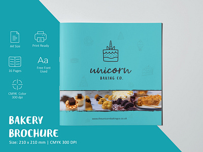 Square Brochure Design | Bakery Brochure