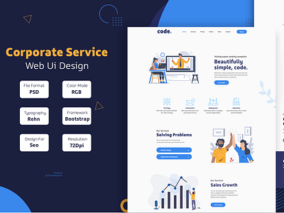 Web Ui Design | Corporate Service Ui